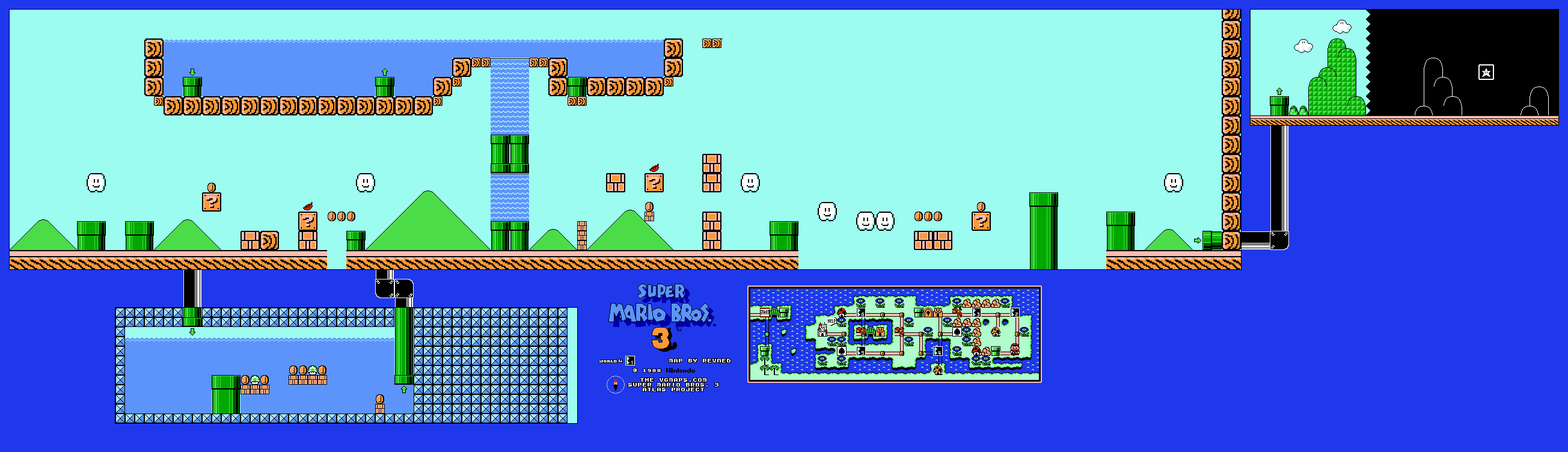 new super mario bros. - world 3 map (beach)